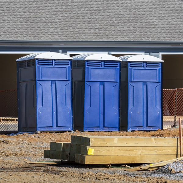 what is the expected delivery and pickup timeframe for the porta potties in Green Island